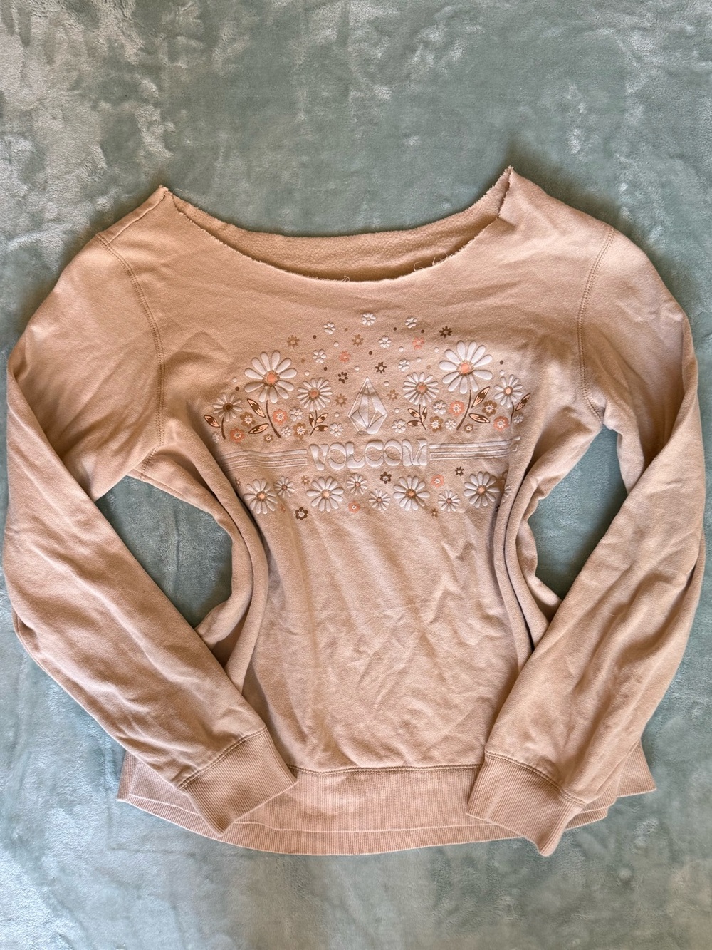 Volcom floral off the shoulder sweater